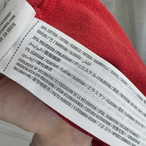 Hollister Men Red Stretch Pique Polo Shirt Short Sleeve Seagull Logo Large - Picture 7 of 7